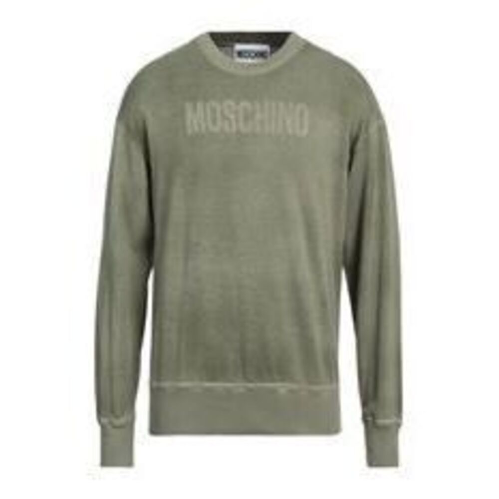 MOSCHINO olive green logo sweater